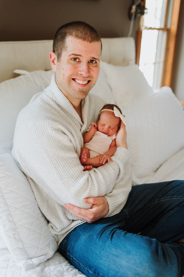dad and baby newborn session